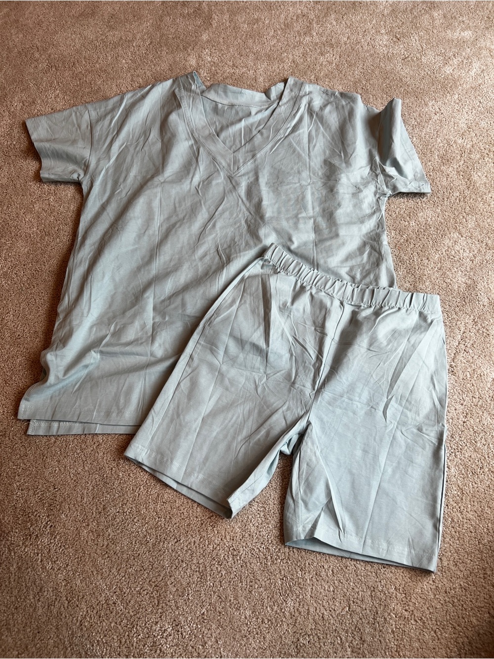 Light light blue Loungewear Set - Top & Shorts